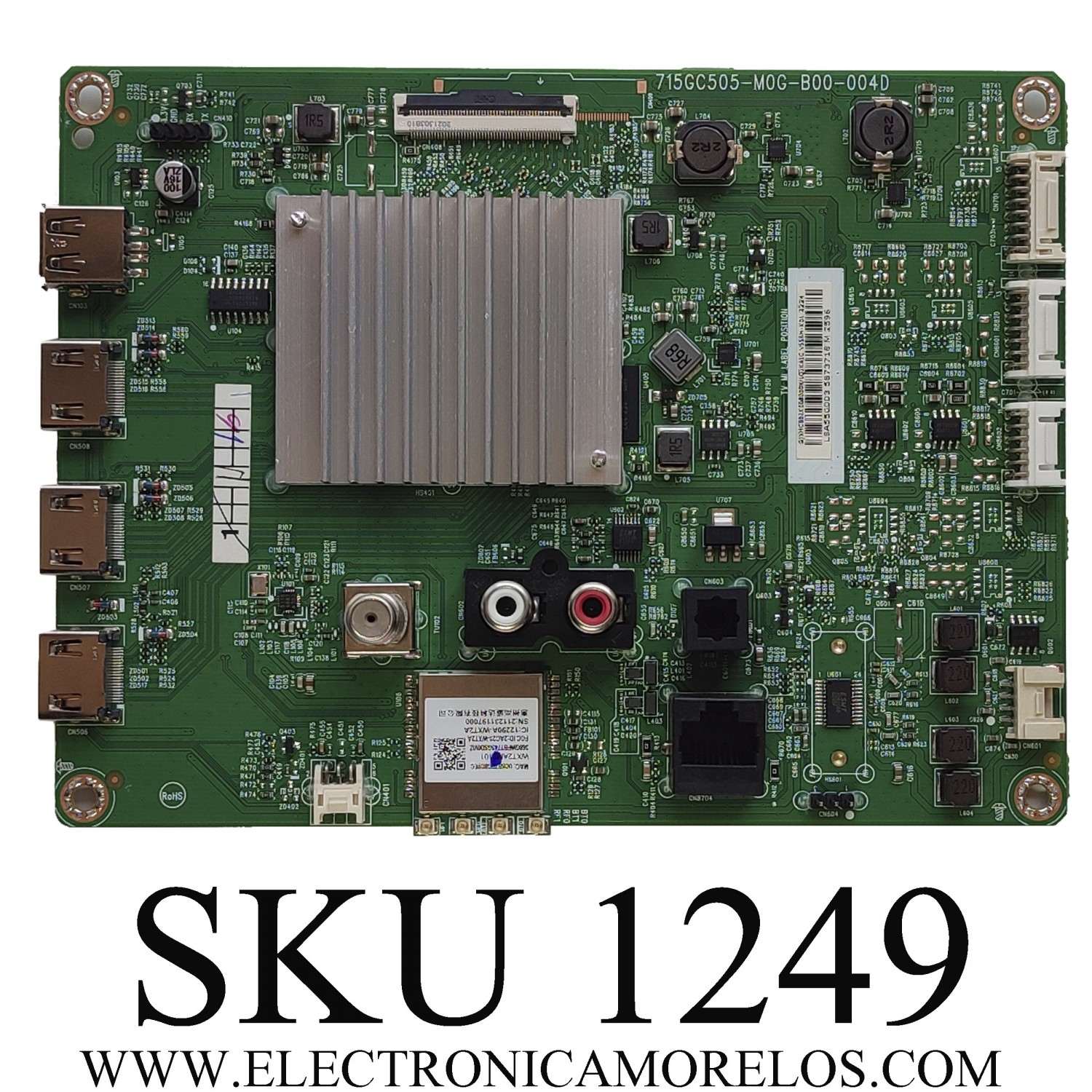 MAIN PARA TV VIZIO / NUMERO DE PARTE XMCB02K008 / 715GC505-MOG-B00-004D / (G)XMCB02K008000X / PANEL TPT550WR-D126.L REV:S22R / DISPLAY ST5461D12-6 VER.2.2 / MODELO V555M-K01 LTC3M6K	